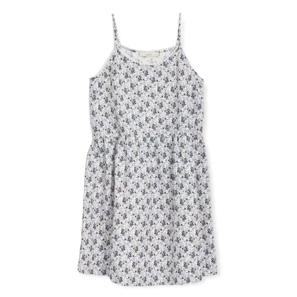 LOFT Blue Floral Spaghetti Strap Dress - Picture 1 of 8
